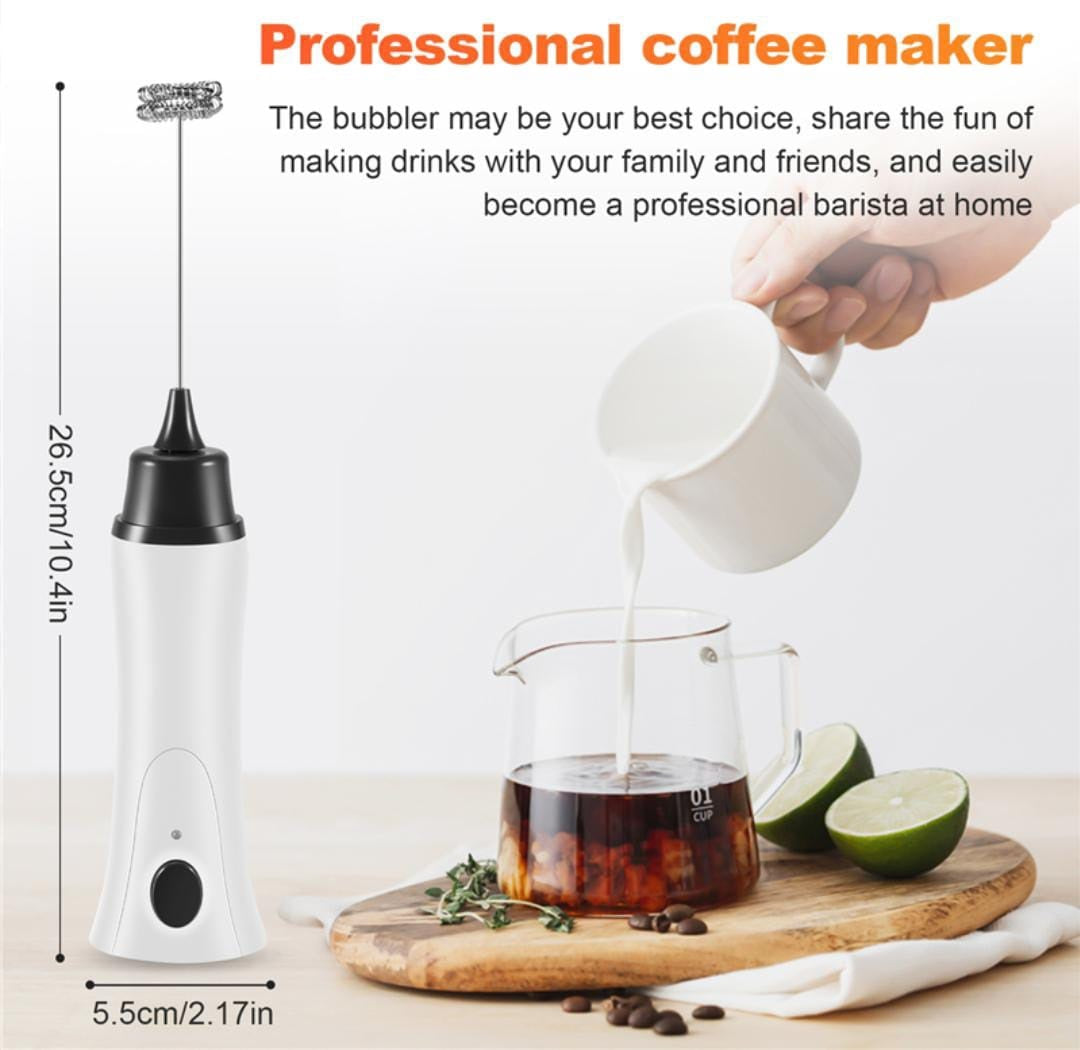 Handheld Electric Coffee Mixer Frother Egg Beater With Cover